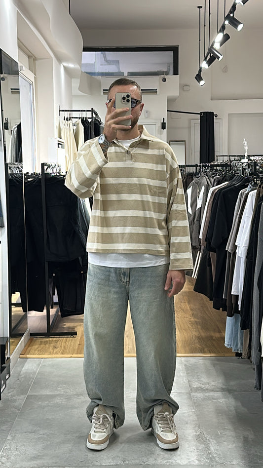 Striped polo shirt
