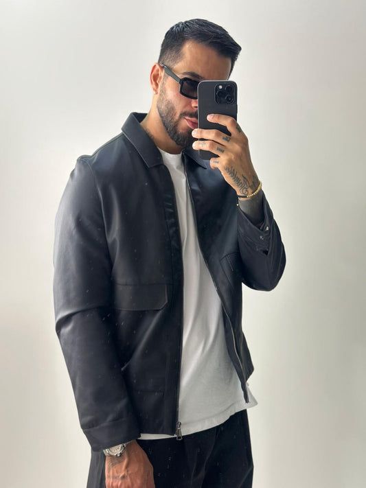 Giacca basic in pelle ULTIME taglie L - XL - 2XL