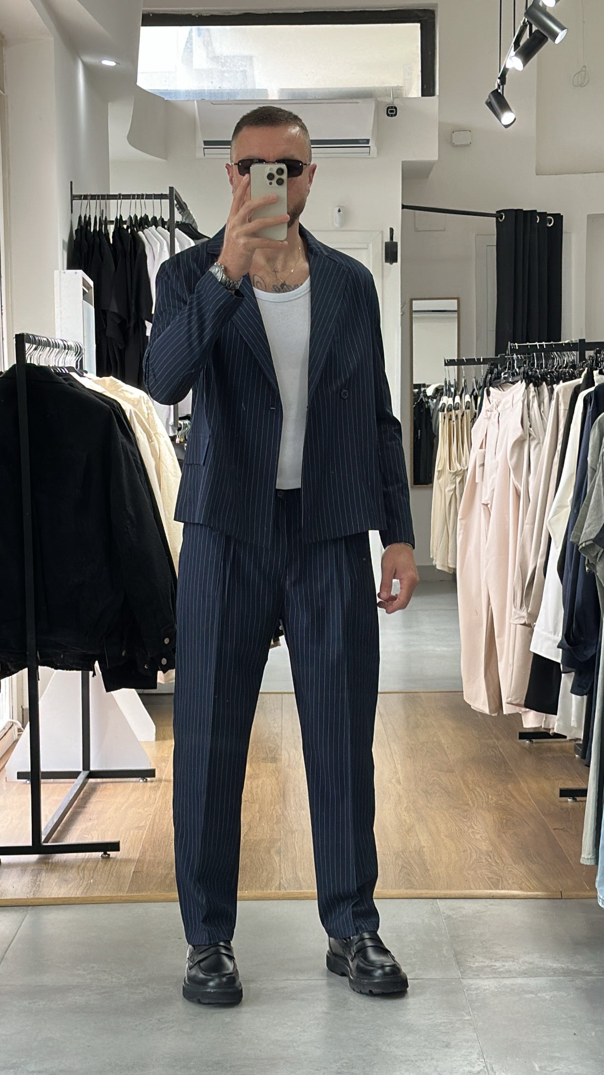 Coordinato gessato smart