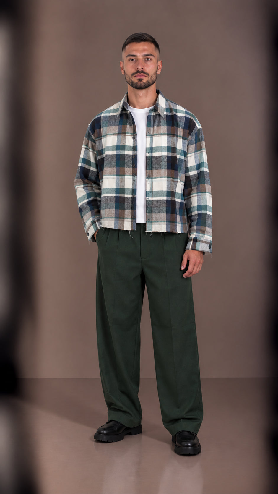 CAMICIONE CROP QUADRI