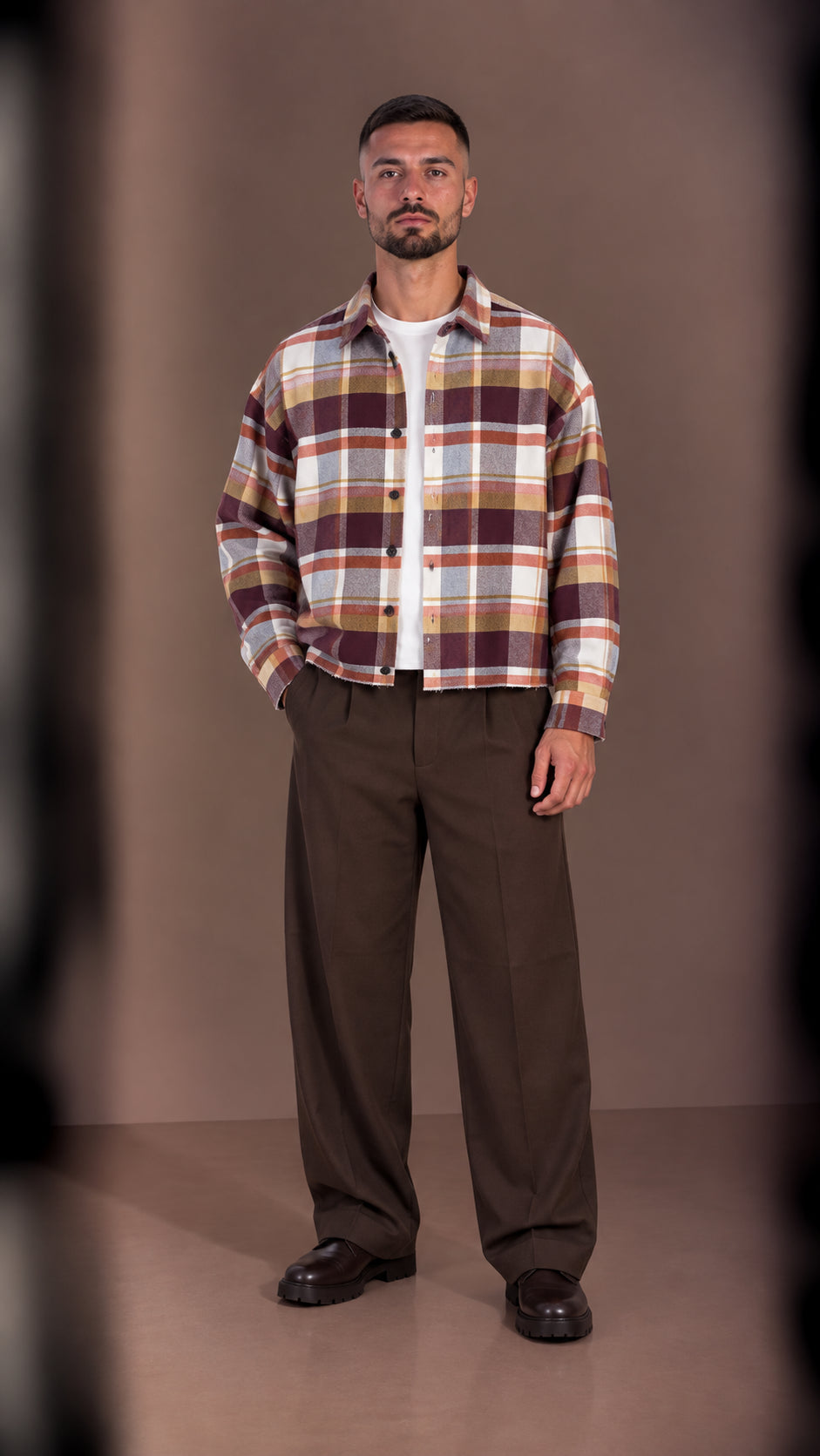 CAMICIONE CROP QUADRI