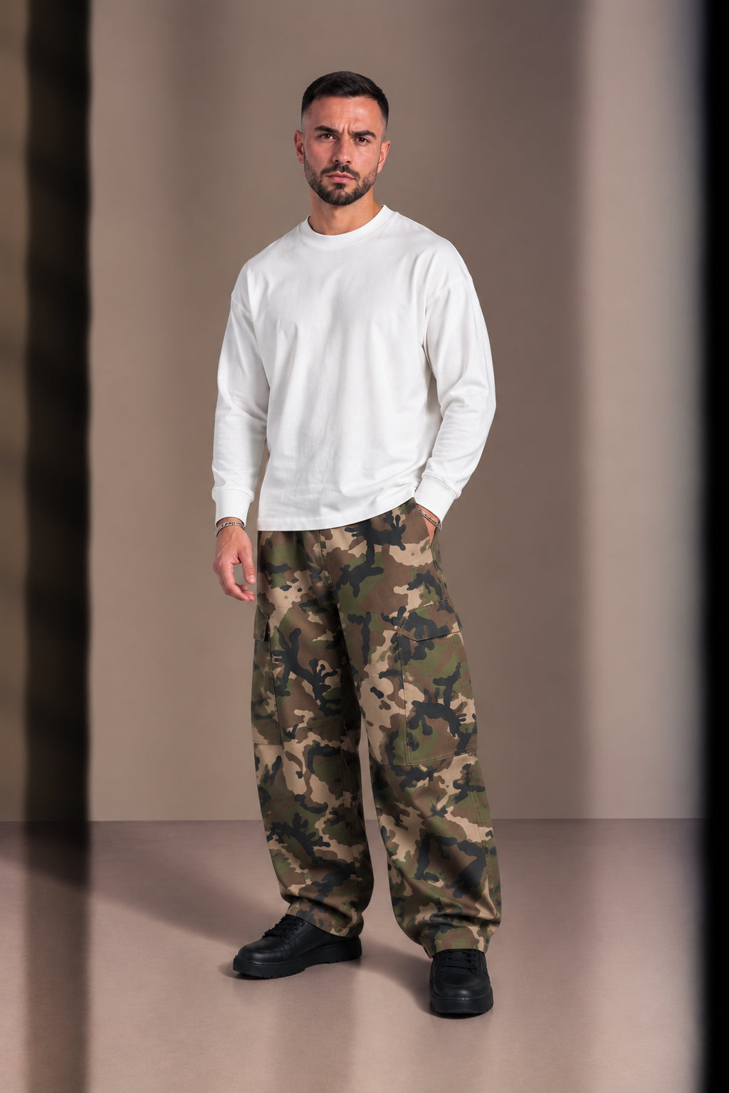 JEANS BALLOON MILITARE