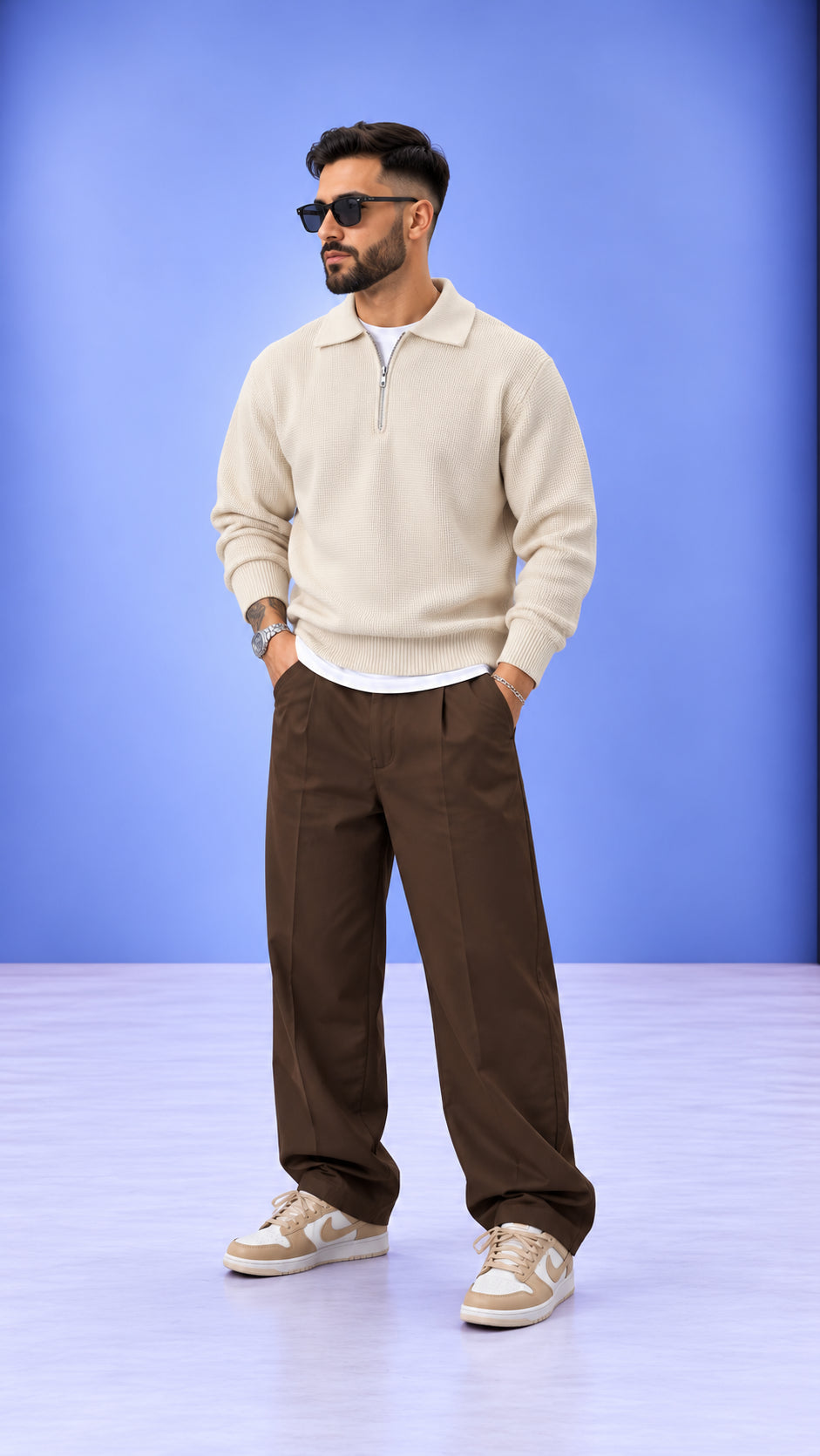 PULLOVER POLO MEZZA ZIP