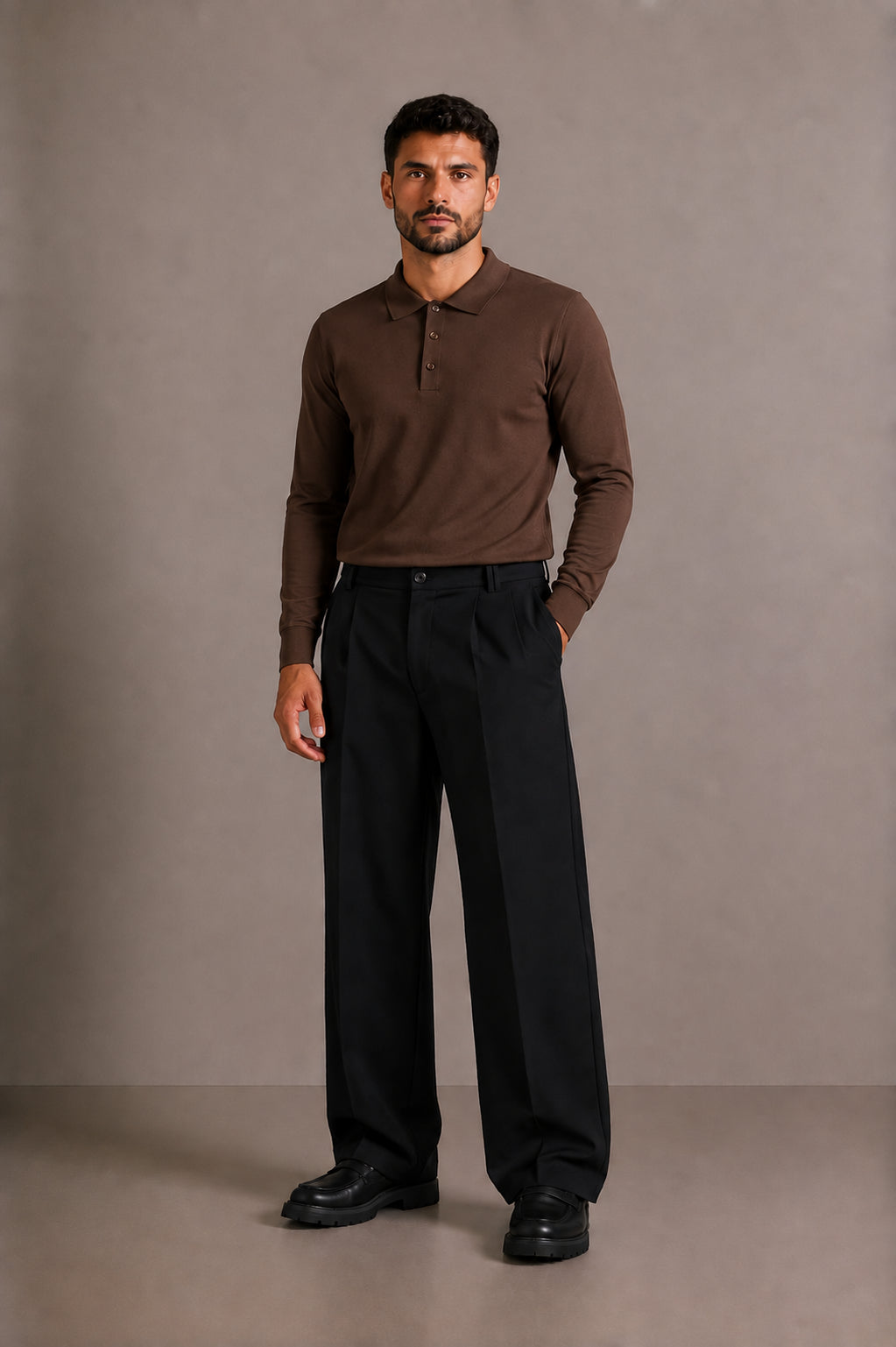 POLO BASIC MANICA LUNGA