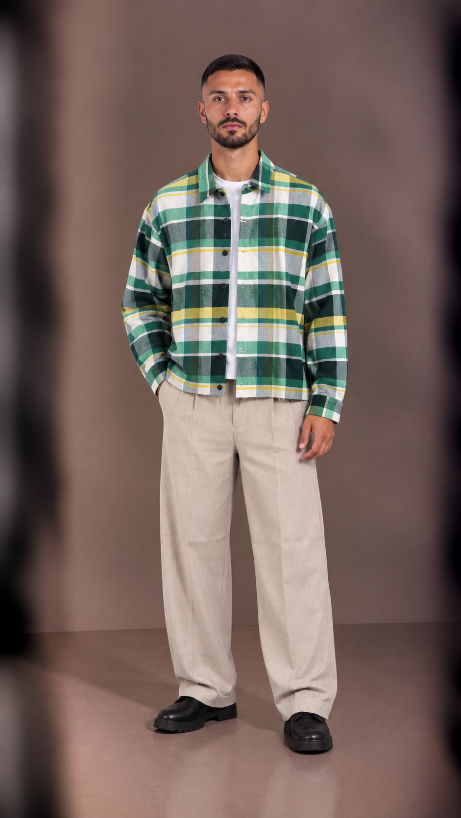 CAMICIONE CROP QUADRI